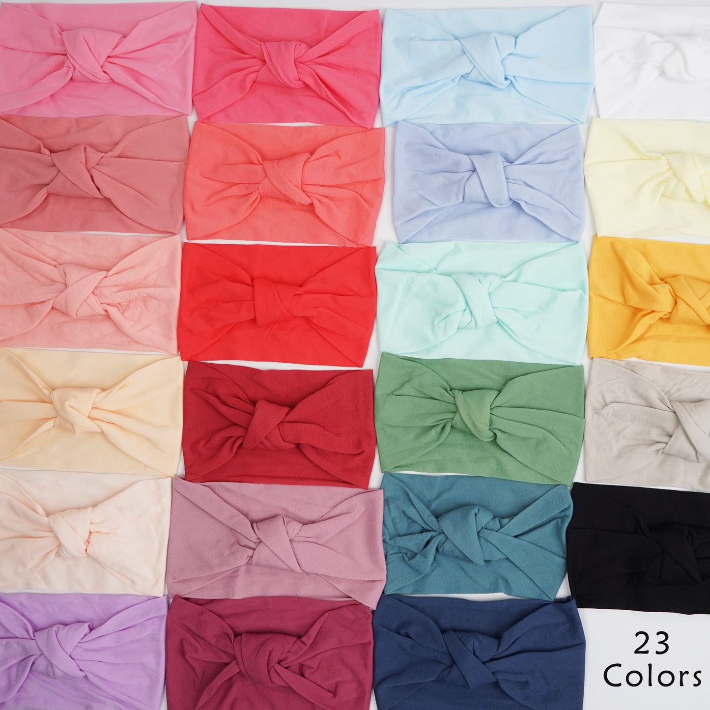 23 Pack Baby Nylon Headbands Hairbands Top Knot Headband Elastics Handmade Hair Accessories For Baby Girls Newborn Infant Toddle