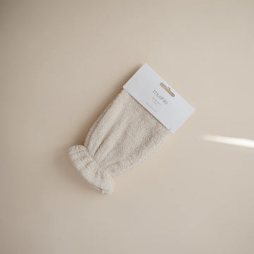 Mushie Baby Bath Mitt | Organic Cotton | Pack Of 2 (Fog)