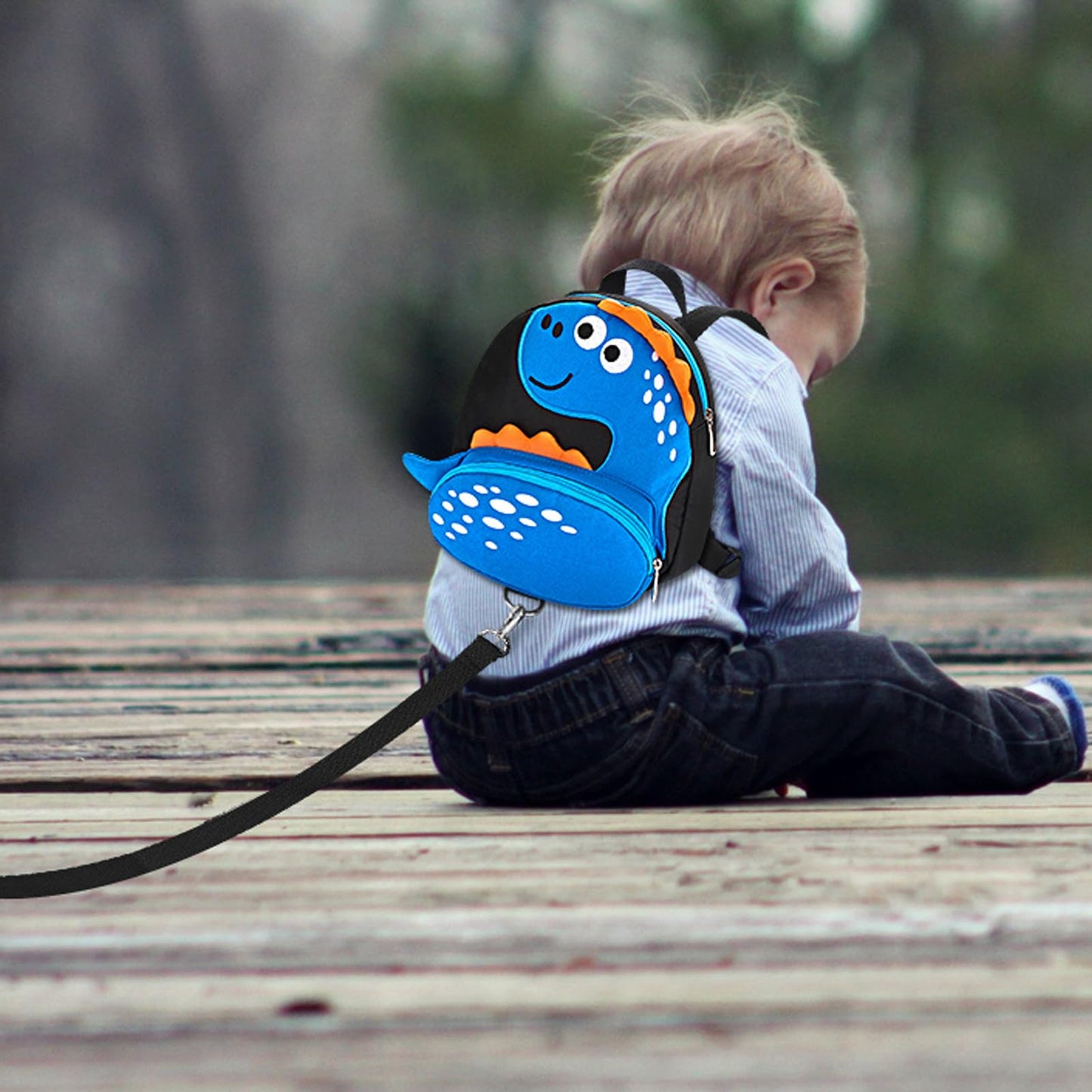 Accmor Toddler Backpack Leash, Cute Dinosaur Kids Harness Backpacks With Anti Lost Wrist Link, Adorable Child Backpack Mini Bag