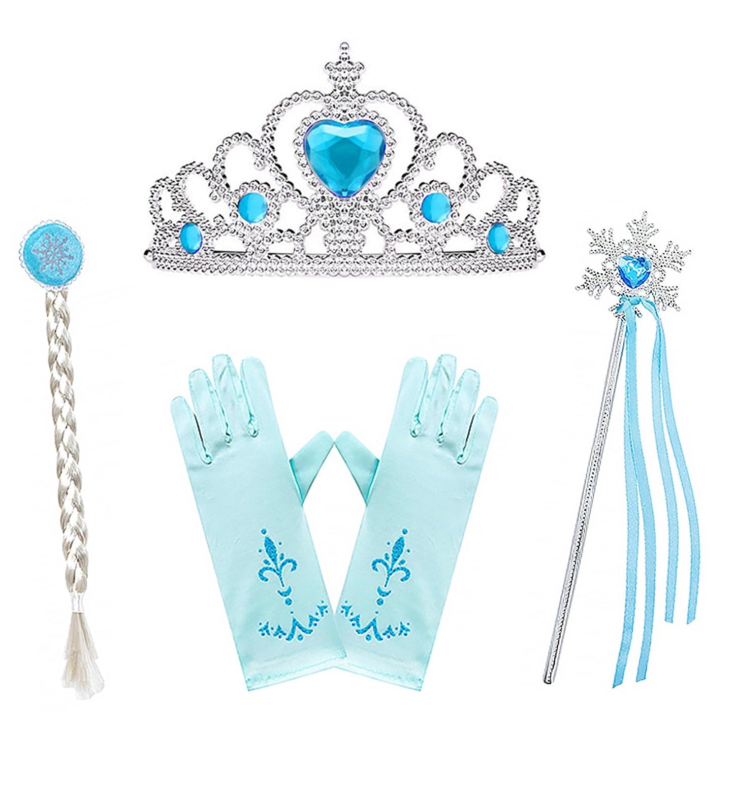 Esvaiy Girls Princess Elsa Dress Costume - Luxury Sequin Halloween Birthday Party Dress Up Kids 3T 4T 5T 6T 7T 8T (3 Years, Blue
