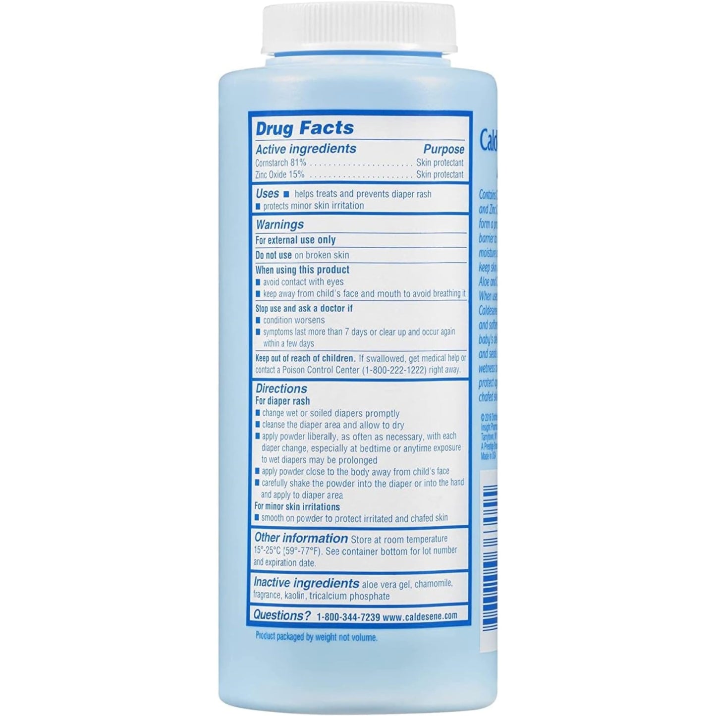 Caldesene Baby Cornstarch Powder With Zinc Oxide 5 Oz (Pack Of 10)