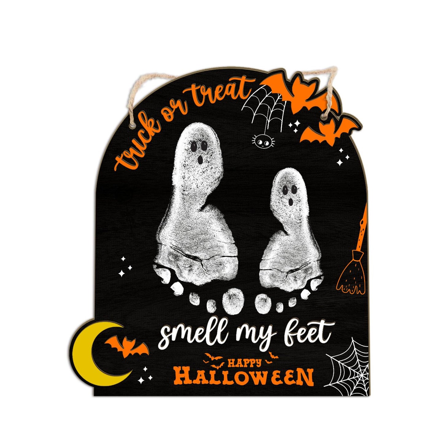 DIY Happy Halloween Signs, Baby First Halloween Gifts for Babies, Kids Halloween Crafts, Project Memory Keepsake Cute Trick or T