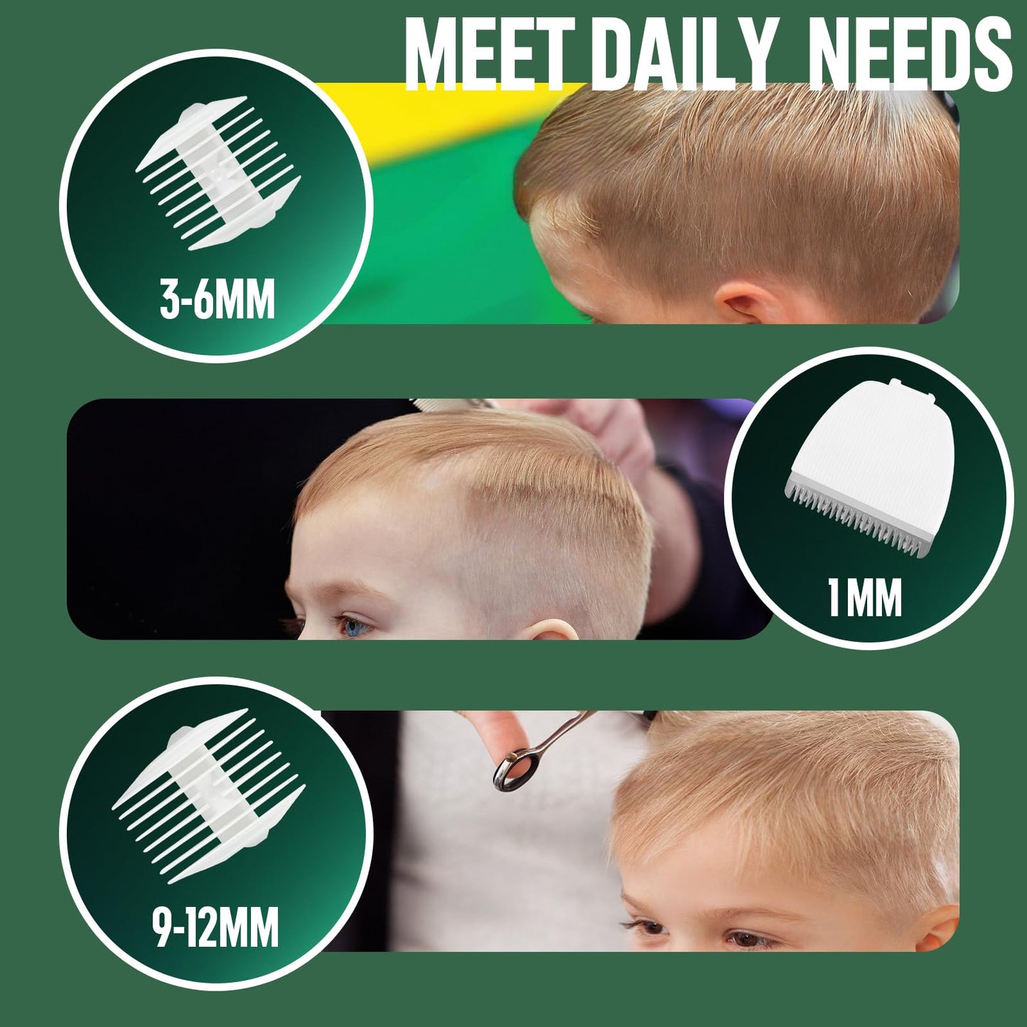 Enssu Baby Hair Clippers, Rechargeable Hair Clipper For Kids With Led Display, Baby Hair Cutting Kit With Skin-Safe Blade,Cordle