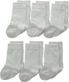 Jefferies Socks Unisex Baby Newborn Seamless Cotton Knee High Socks 6 Pair Pack, White, Newborn