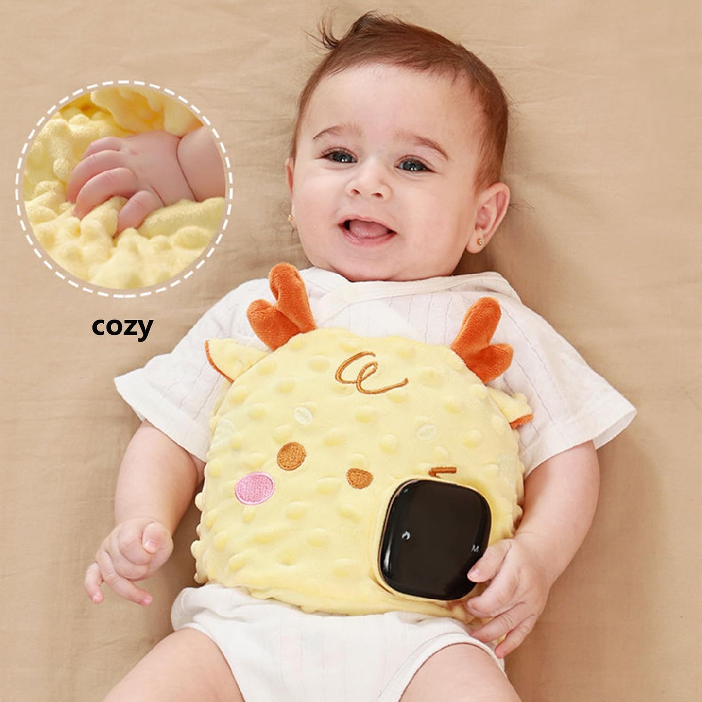 Isanpan Baby Soother Belt,Infant Heated Belly Band,Soothe Baby'S Tummy With Gentle Warmth And Massage,Natural Relief For Upset S