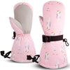 Winter Kids Waterproof Gloves For Boys Girls Snow Ski Toddler Baby Mittens Outdoor For Infant Teens 1-5T (N-Pink Sea Horse, L(4-