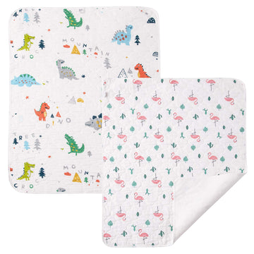Catteyonce 2 Pcs 27X35Inches Waterproof Changing Pads,Reusable Leak Proof Crib Disaper Pads,Portable Unisex Baby Changing Mat Fo