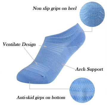 Jormatt 6 Pairs Toddler Little Girls Boys No Show Socks Thin Cotton Soft Anti Slip Low Cut Socks Breathable With Grips, Xs