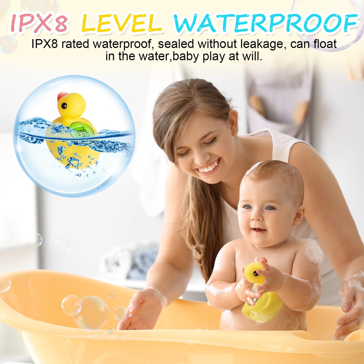 Baby Bath Thermometer Baby Safe Bathtub Thermometers Duckling Floating Thermometer For Infant And Toddler Bathtubs Outdoor And I