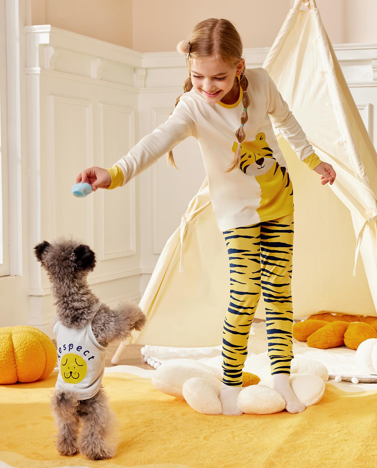 Babee Reshinee 3-4T Bamboo Viscose Boys Girls Pajama Sets Toddler Kids Two Piece Long-Sleeve Snug Fit Sleepwear Pjs