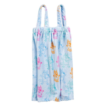 Jay Franco Bluey 3 Piece Spa & Bath Set - Includes Towel Wrap, Loofah & Spa Headband - Kids Bath & Shower Accessories