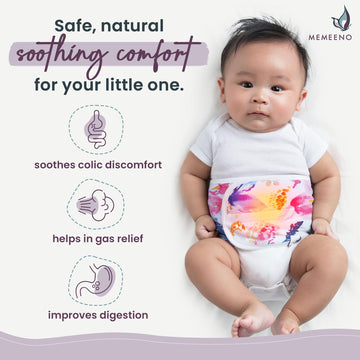Baby Belly Band For Colic & Gas Relief - Aquarelle By Memeeno