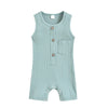 Iddolaka Newborn Summer Baby Boy Girl Sleveless Romper Bodysuit Jumpsuit Playsuit One Piece Outfit Clothes (A-Light Green, 6-12