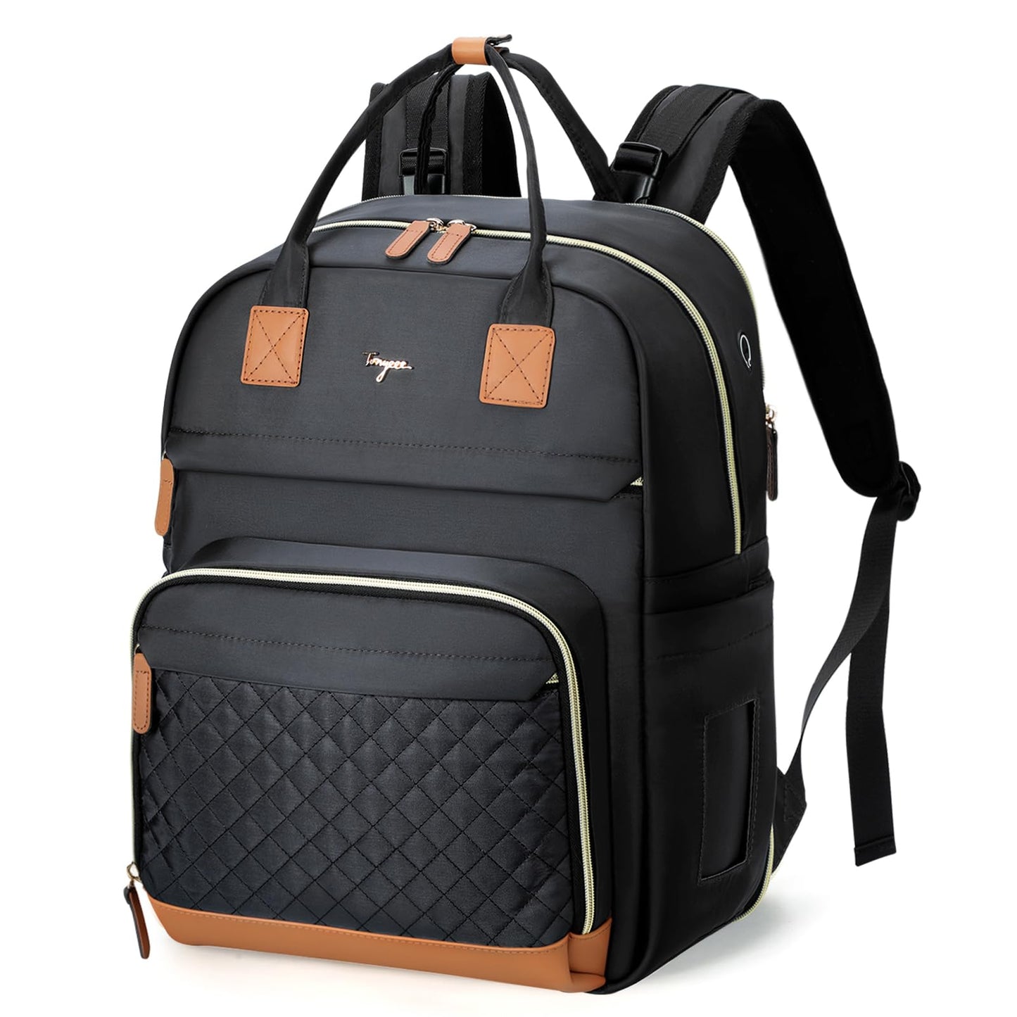 Tonyeee Diaper Bag Backpack - Extra Large Diaper Bag for 2 Kids Twin, Travel Baby Bags for Mom Dad 25-37L Expandable with Changi