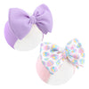 Yanjie Easter Headbands Bow Purple Pink Egg Carrots Printed Nylon Hairbands Cheer Bows Big Easter Hair Accessories Infant Easter
