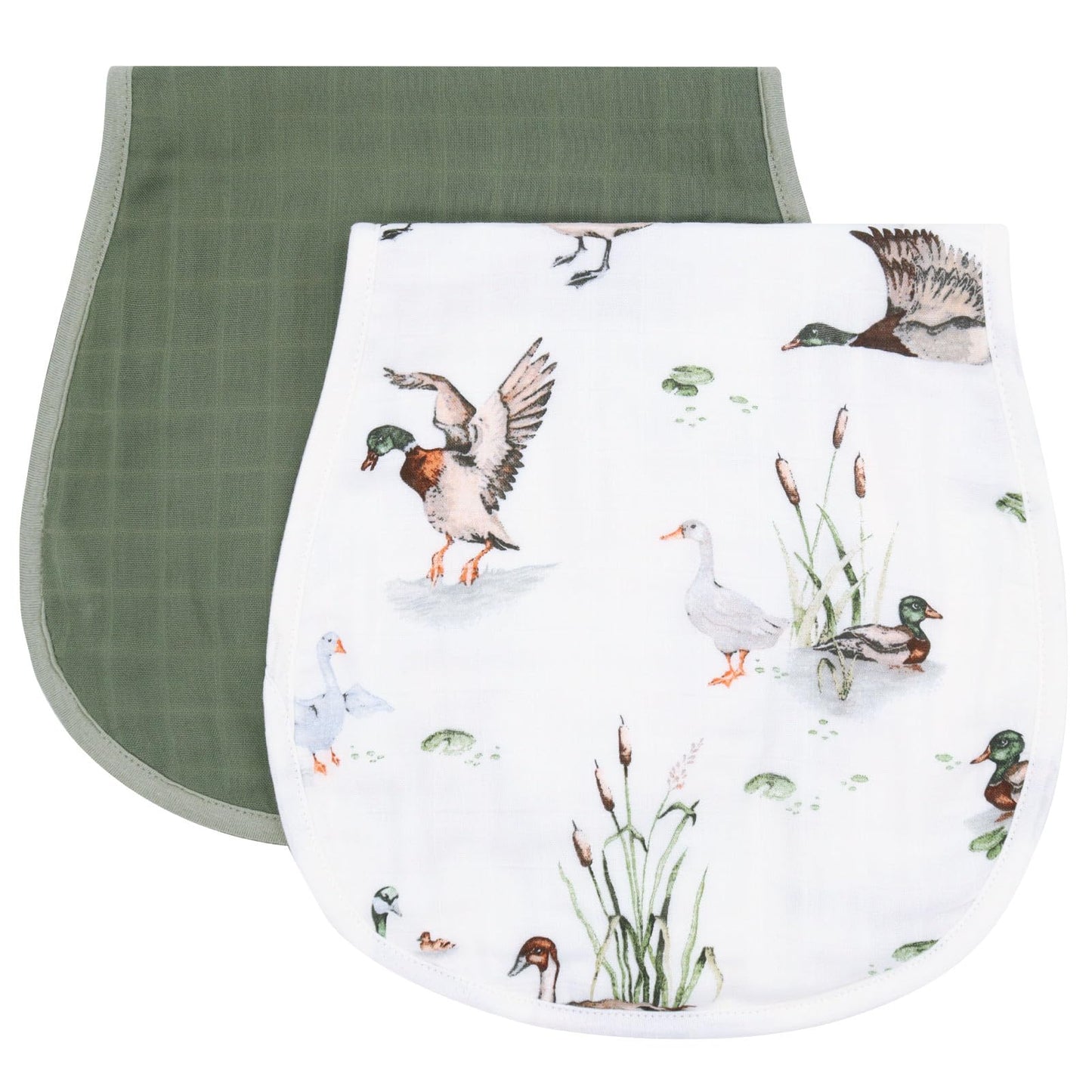 LifeTree Muslin Baby Burp Cloths - 2 Pack 70% Viscose from Bamboo and 30% Cotton Large 22 by 10 Absorbent Milk Spit Up Rags