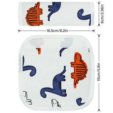 Cuxfls Baby Strap Cover For Children, 2 Pcs Infant Car Seat Belt Cover Pad, Neck Pad Protector For Kids Newborn Toddlers (Navy D