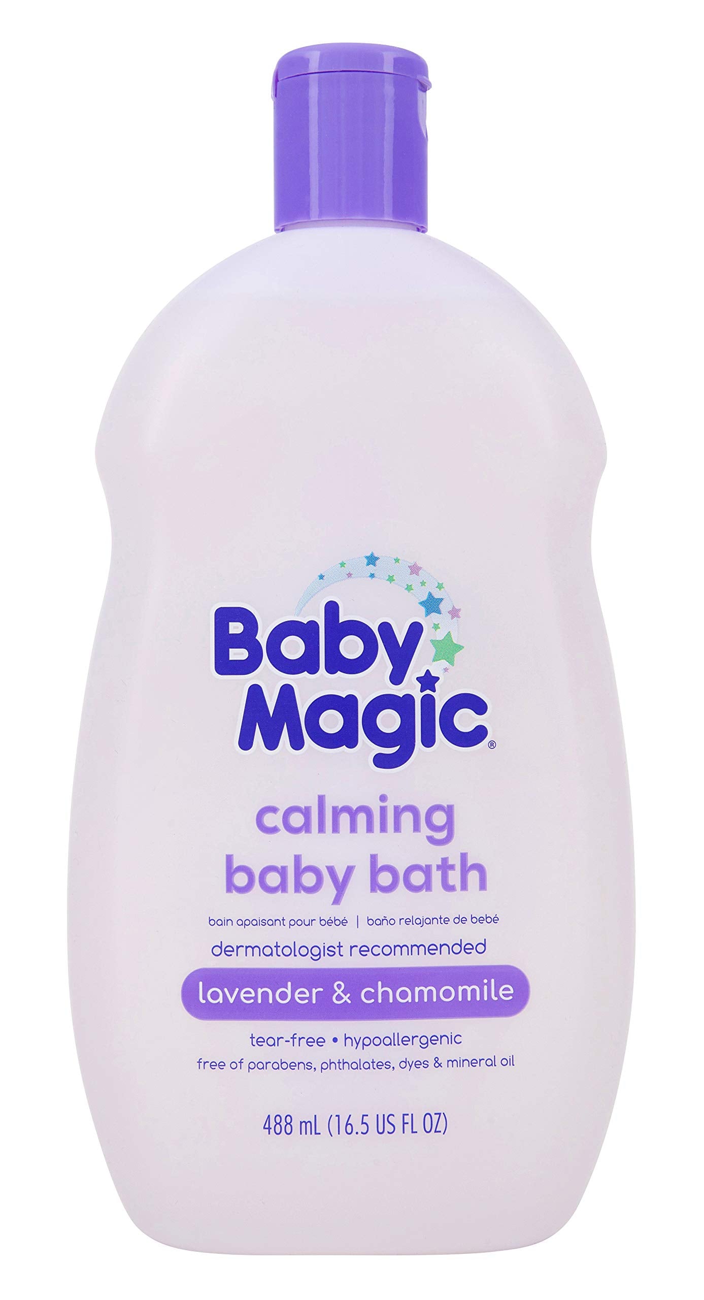 Baby Magic Calming Baby Bath| Tear-Free, Free of Parabens, Phthalates, Sulfates and Dyes, Lavender/Chamomile, 16.5 Fl Oz