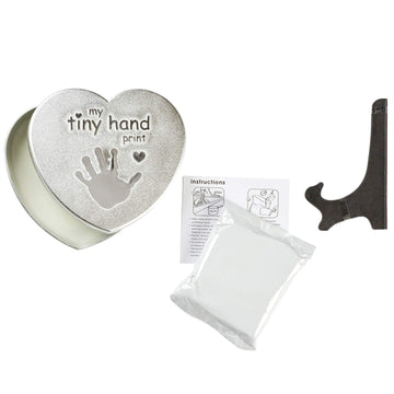 C.R. Gibson 3 Piece Baby Handprint & Footprint Kit, 6.5' X 6.25', Heart First