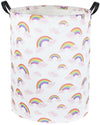 Tibaolover Rainbow Pink Laundry Basket Baby Girls Laundry Hamper Kids Toy Storage Basket Organizer Bins For Girls Room Decor Rai