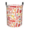 Pevtufa Firefighter Icons Foldable Laundry Basket Organizer,Fabric Clothes Toy Storage Basket Nursery Hamper Storage Bin For Hou