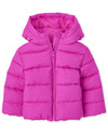 The Children'S Place Baby Girls And Toddler Medium Weight Puffer Jacket, Wind-Resistant, Water-Resistant Jacket, Enchanted Pink,
