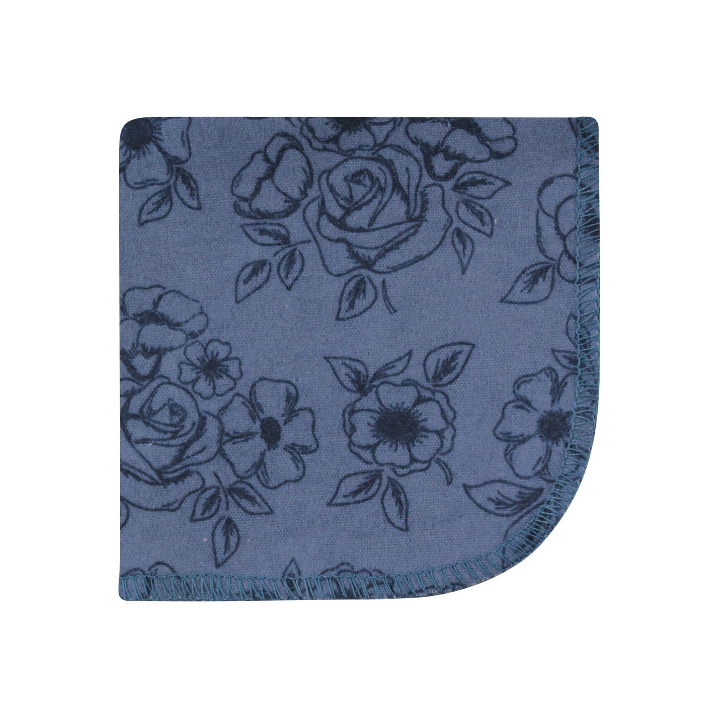 Hudson Baby Unisex Baby Flannel Cotton Washcloths, Dusty Rose Floral 10 Pack, One Size