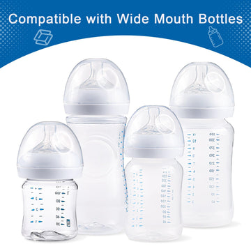 Bulgilia (4 Count) Baby Bottle Lids For Philips Avent Baby Bottles, Compatible With Philips Avent Natural Bottles & Natural Glas