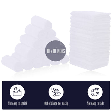 32 Pack Baby Washcloths - 10X10 Inch, Luxury Coral Fleece - Extra Absorbent And Soft Wash Clothes For Newborns, Infants And Todd