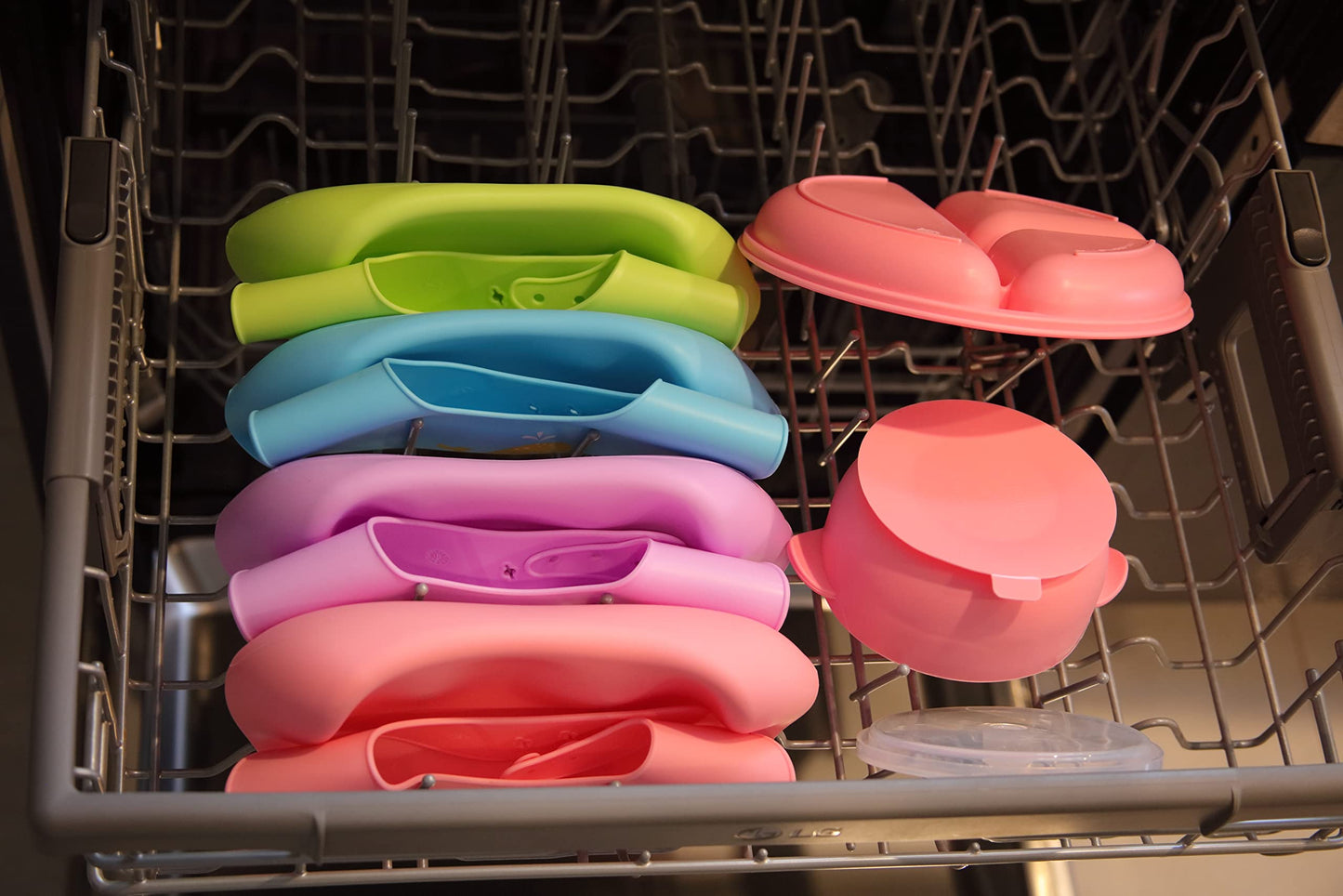 Ymcf Products 2-Pack Waterproof Silicone Baby Bib Lightweight Comfortable Easy-Wipe Clean (Lilac/Plum)