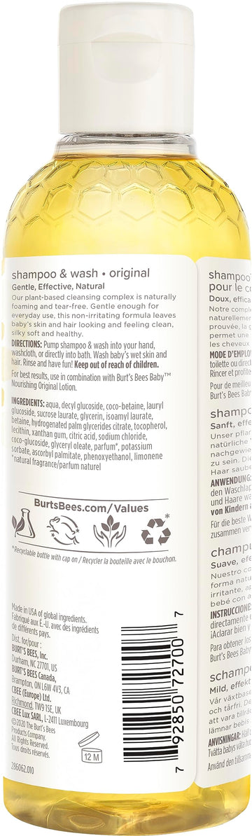 Burt'S Bees Baby Bee Original Shampoo & Wash 8 Oz