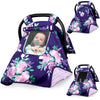 Baby Carseat Seat Cover Girls, Winter Carseat Canopy, Cozy & Warm Cover With Zipper Peep Windows, Infant Minky Carrier Cover, So