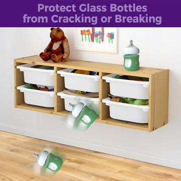 3 Pack Silicone Sleeve For Philips Avent Glass Bottle - Shatter Proof Natural Silicone Bottle Sleeve For Anti Colic Baby Bottles