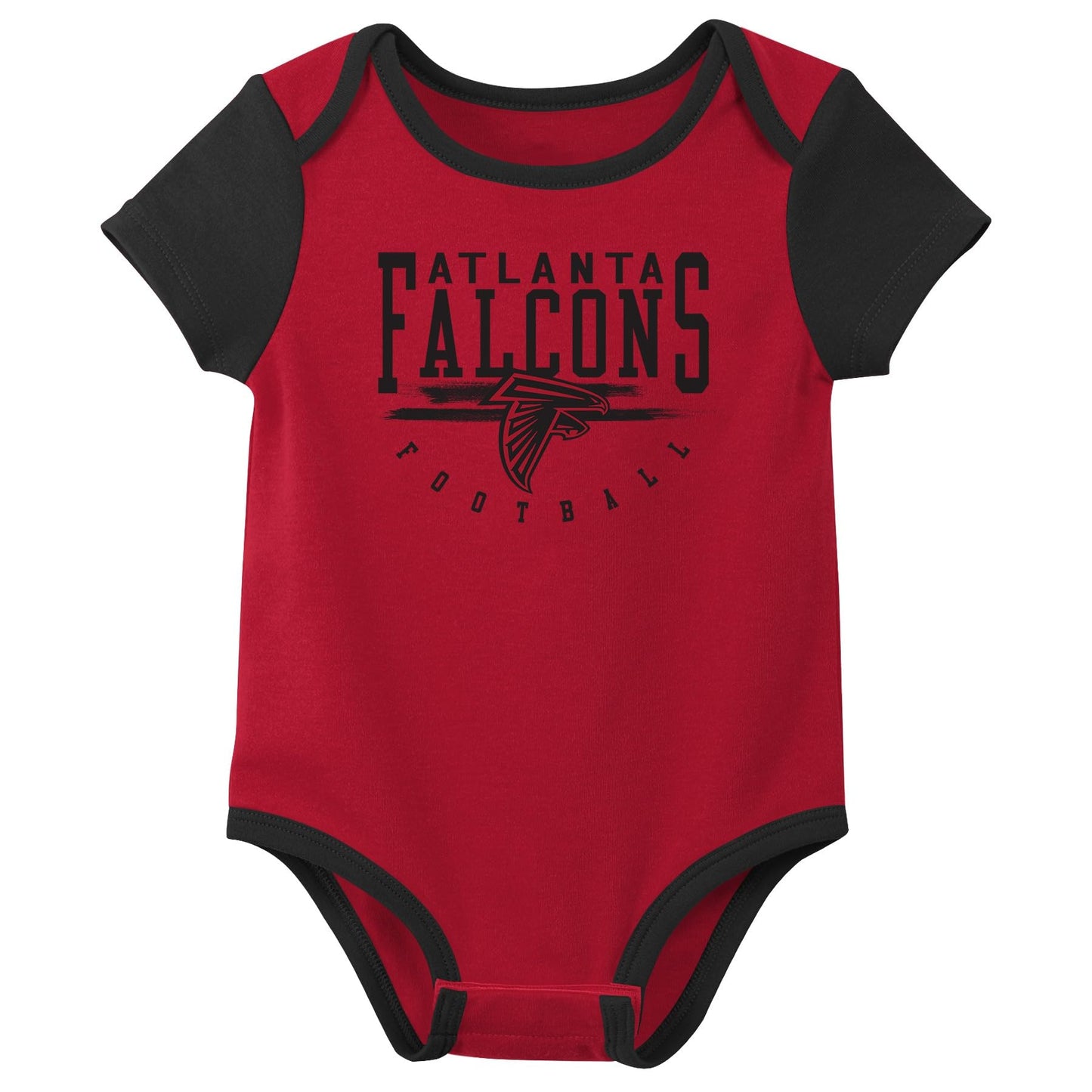 Outerstuff Nfl Newborn Baby And Infant Short Sleeve Bodysuit Variety 3-Pack - Atlanta Falcons, 0-3M