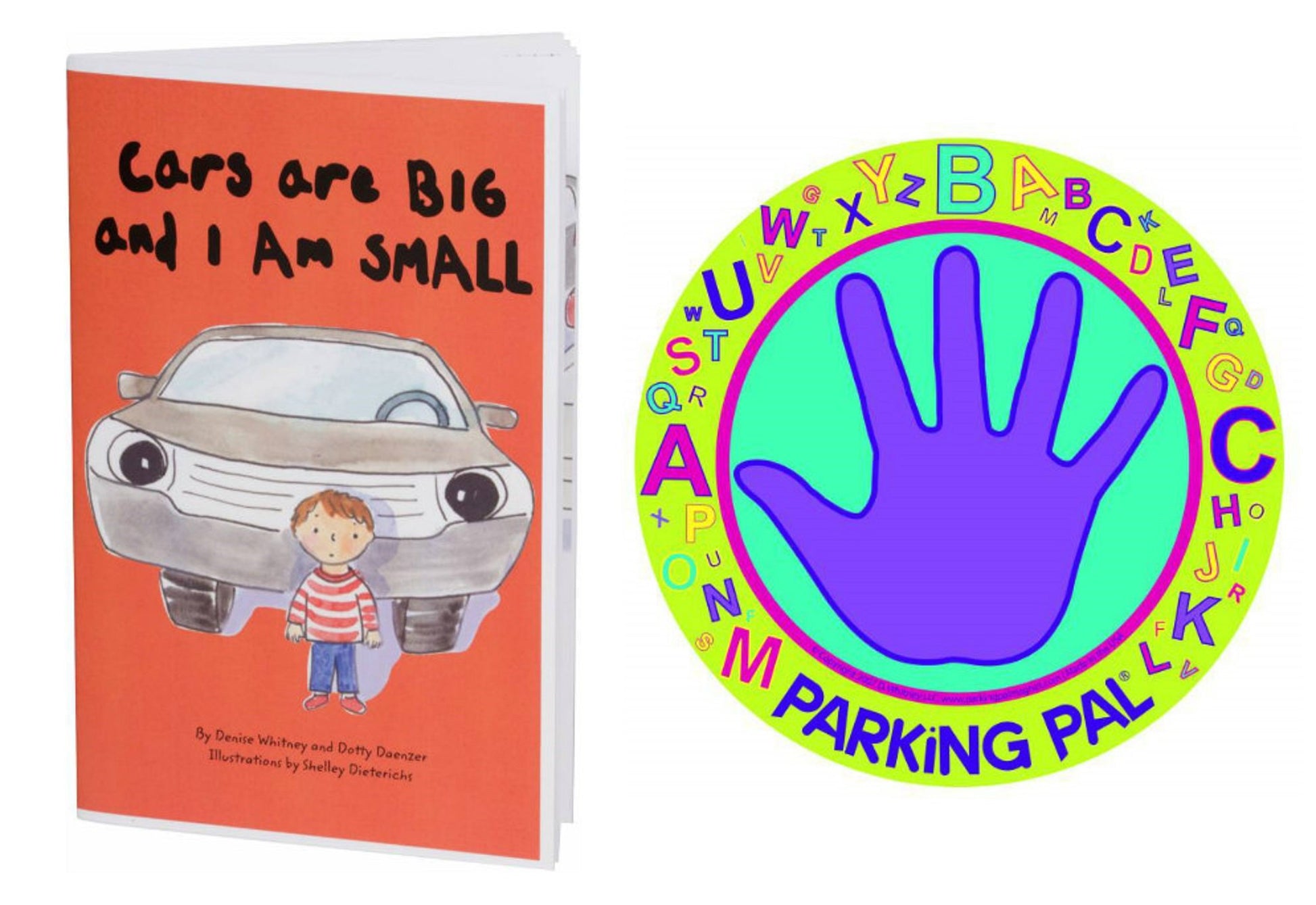 Parking Pal Car Magnet Safe Spot To Stand And Children'S Safety Book Combo Pack (Letters)