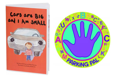 Parking Pal Car Magnet Safe Spot To Stand And Children'S Safety Book Combo Pack (Letters)