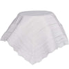 Beautiful Acrylic Knit Baptism Special Occasion Shawl With Wave Patterns
