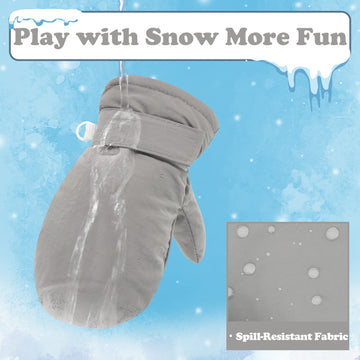 Sarfel Toddler Snow Mittens Waterproof Toddler Mittens 2T Toddler Gloves Ages 2-4 Toddler Ski Gloves Toddler Boy Gloves Mittens