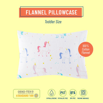 Wildkin Kids 100% Cotton Flannel Toddler Pillow Case For Boys & Girls, Measures 19 X 13.5 Inches Pillowcase For Kids, Soft & Bre