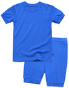 Vaenait Baby Infant Kids Toddler Short Sleeve Sleepwear Pajamas 2Pcs Set Colorful Blue Jm