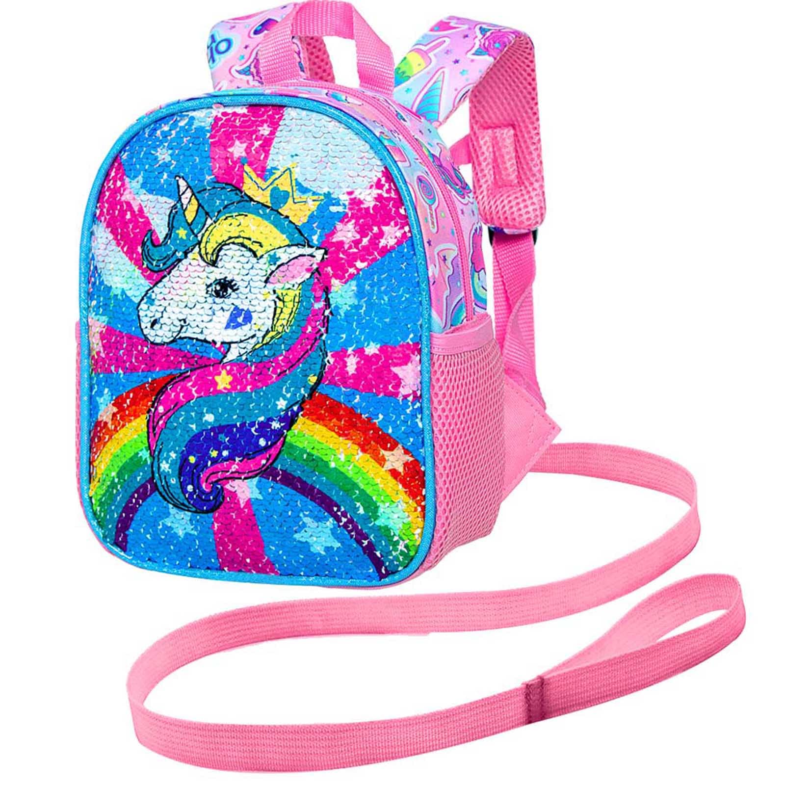 Gxtvo Toddler Backpack Leash, 9.5' Kids Unicorn Safety Leashes Bookbag For Children Girls
