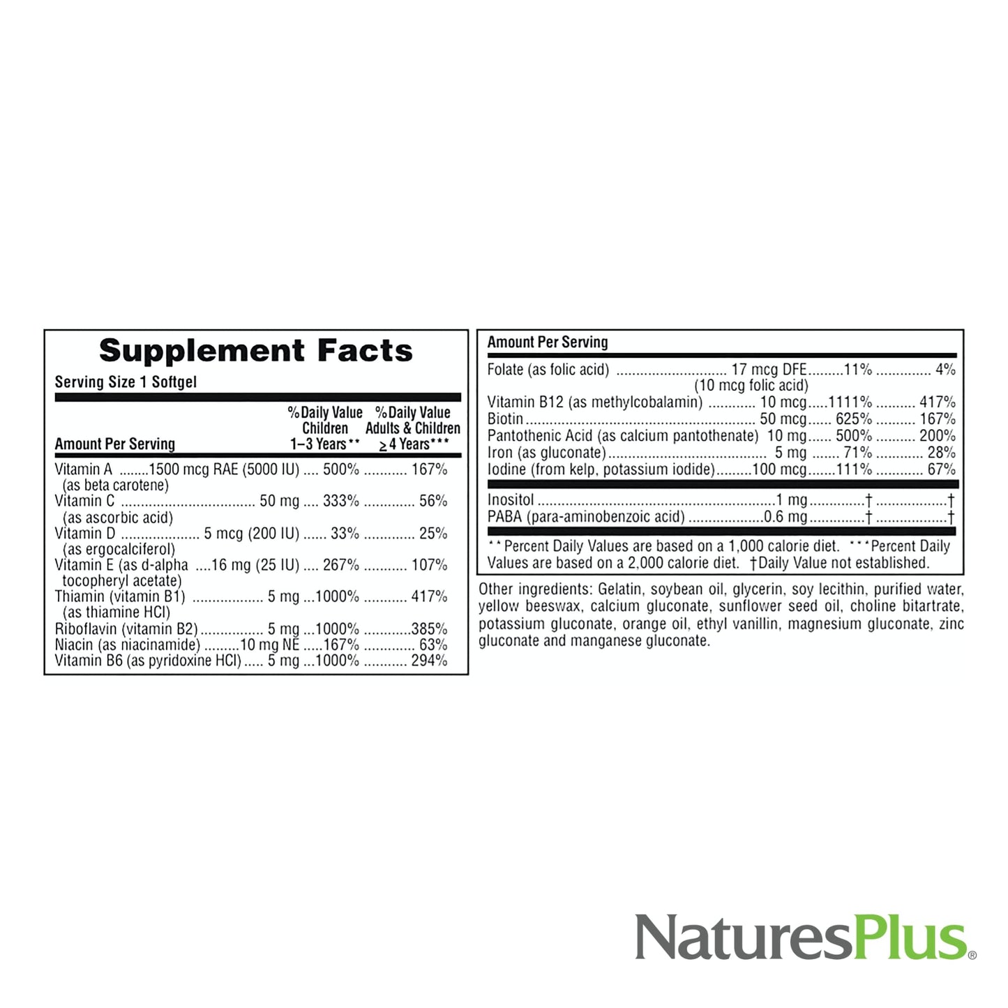 Natures Plus Childrens Vita-Gels Multivitamin, Natural Orange Flavor - 90 Softgels, Pack Of 2 - Gluten Free - 180 Total Servings