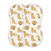 Yyzzh Golden Retriever Dog Muslin Burp Cloths For Baby 2 Pack Soft 100% Cotton Baby Washcloths Bibs For Boy Girl