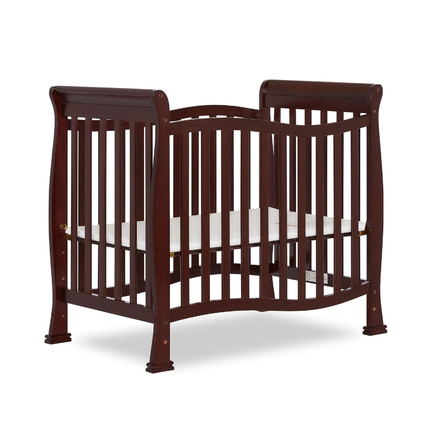 Dream On Me Violet 4-In-1 Convertible Mini Crib In Espresso, Greenguard Gold Certified, JPMA Certified, 3 Position Mattress Heig
