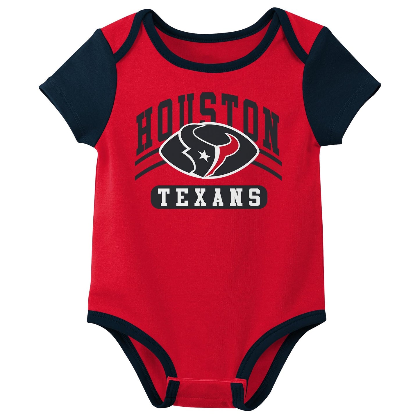 Outerstuff Nfl Newborn Baby And Infant Short Sleeve Bodysuit Variety 3-Pack - Houston Texans, 6-9M