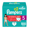 Pampers Diapers - Cruisers 360 - Size 5, 100 Count, Babyproof Up To 100% Leakproof Pull-On Diaper