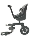 Englacha Uno Rider with Single 8 PU Wheel - Stroller Attachment with Saddle Seat & Seat Pad - Universal Fit for Most Prams with