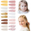 20Pcs Baby Hair Clips Flower Patterns Snap Hair Clips Wrapped By Cloth Hair Pins Baby Girls Barrettes Hair Accessories For Baby