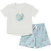 Gerber Baby Boy'S 2-Piece Pajama Set Sleeve Top & Fleece Shorts, Sea