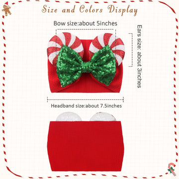 1Pc Baby Girl Mouse Ears Headband/Headwrap - Toddler, Baby, Kids - Party Supplies - Candy Bow